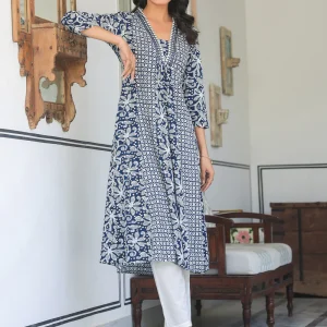 Embroidery Floral A-line Kurta