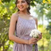 Lavender Pure Cotton Floral Printed A-line Kurta - Image 2