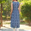 Blue Pure Cotton Floral Printed A-line Kurta - Image 3