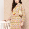 Multicolor Cotton Ethnic Motifs A-Line Kurta - Image 3
