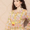 Multicolor Cotton Ethnic Motifs A-Line Kurta - Image 4